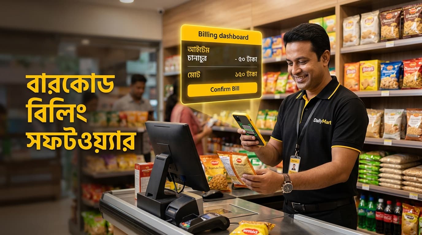 বারকোড বিলিং সফটওয়্যার: দোকানের বিক্রি দ্রুত করার ৫টি আধুনিক উপায়